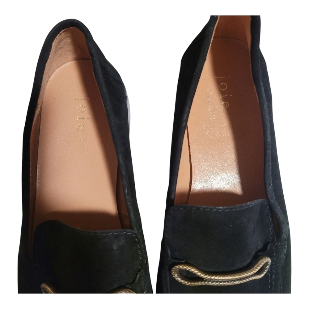 Joie Linita Black and Gold Slip-On Loafers with Textured Fabric Size 9.5 - Picture 7 of 9